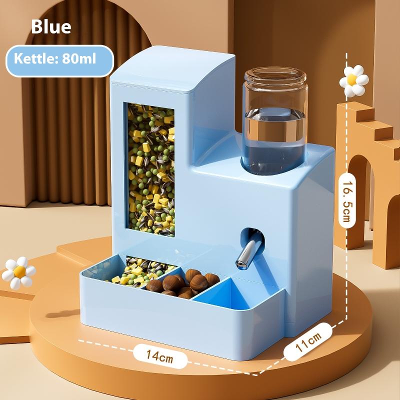 

Автоматична годівниця-поїлка для хом яків 2-в-1, багатофункціональний контейнер для пиття та корму для дрібних домашніх тварин