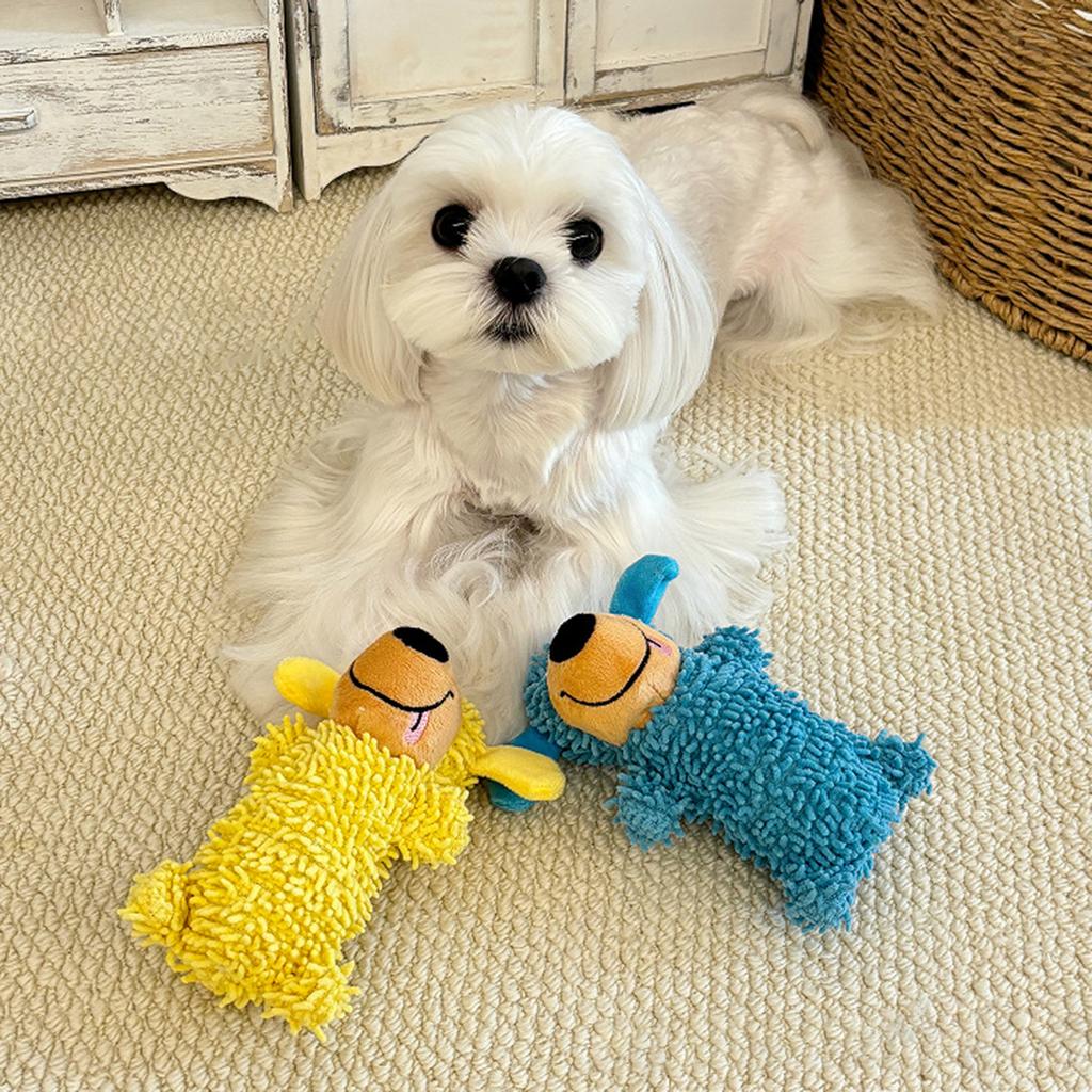 Squeaky Plush Dog Toy Chew Resistant Pet Companion with Fun Sound for Small Medium Dogs