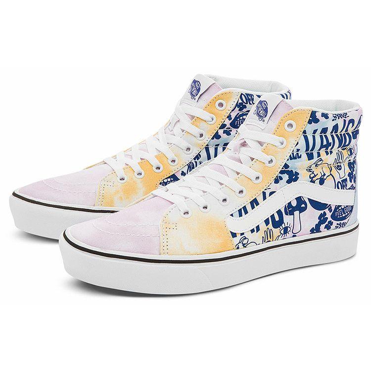 Vans Sk8 Pastel Tie Dye Comfycush High Top Skate Shoes Women Sneakers White Blue VN0A7TNOB1Y