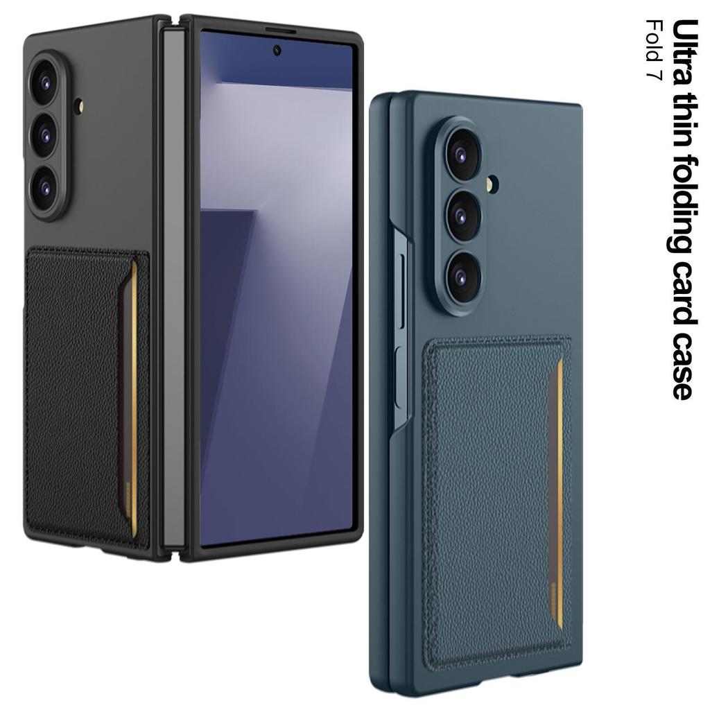 Samsung zFold7 Ultra-Thin Business Style Phone Case with Card Holder and Anti-Drop Protection