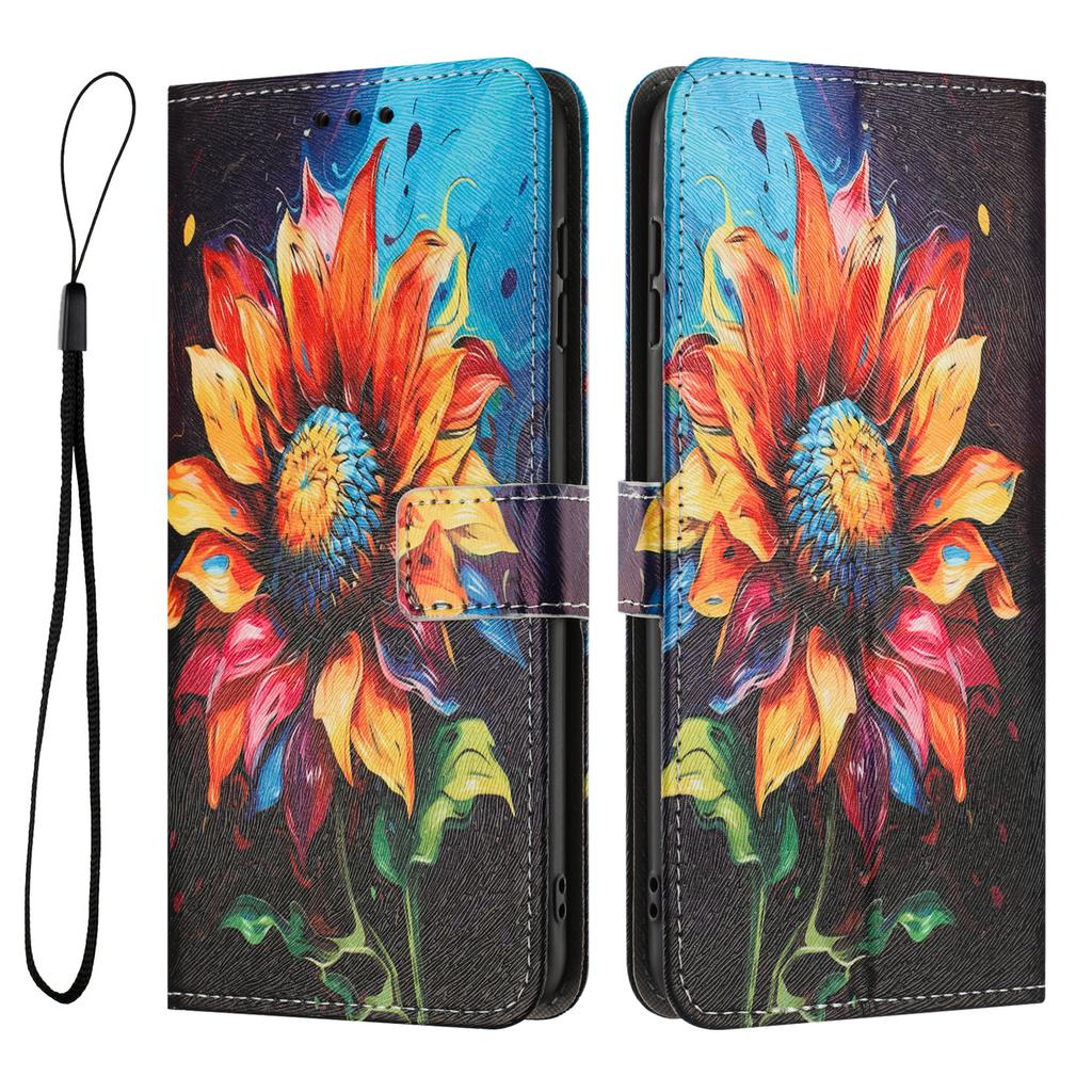 For Xiaomi Redmi 15C 4G (Global) (171mm)/Xiaomi Poco C85 4G Wallet Case Pattern Printing PU Leather Phone Cover with Lanyard