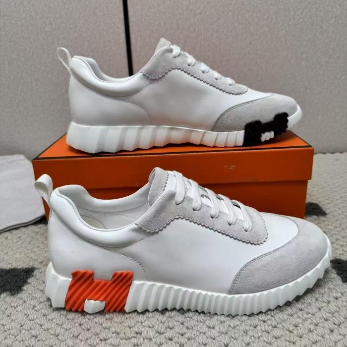 Leather H Men's Shoes Trendy Brand Comfortable Board Shoes Casual, Summer Breathable Sports Shoes Light Luxury High Sense