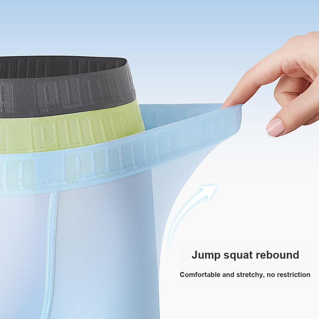 Puma Solid Color Mid-Rise Antibacterial Breathable Quick-Dry Comfortable Seamless Casual Boxer Briefs 3-Pack Men underwear 701232510-002