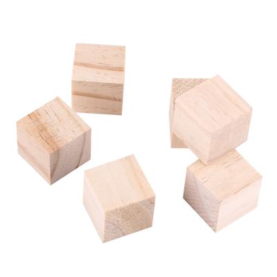 30PCS Wood Handmade DIY Unfinished Wood Square Blocks Blank Square Wooden Blocks 1 Inch Square Wooden Block Woodwork Craft