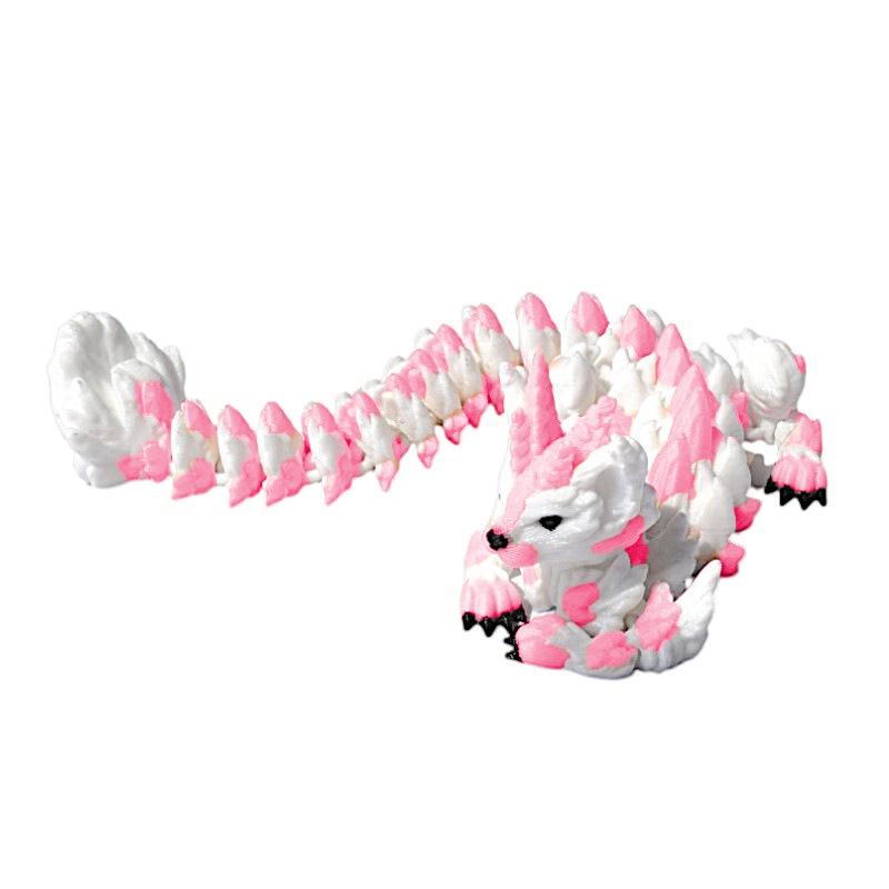 3D Printing Cat Dragon Full Articulated Toys Simulation Chinese Dragon Joint Movable Model Home Desktop Decoration Toy