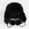 On Sale Real Fox Fur Women's Russian Ushanka Aviator Trapper Snow Skiing Hats Caps Earflap Winter Ladies Fox Fur Bomber Hat