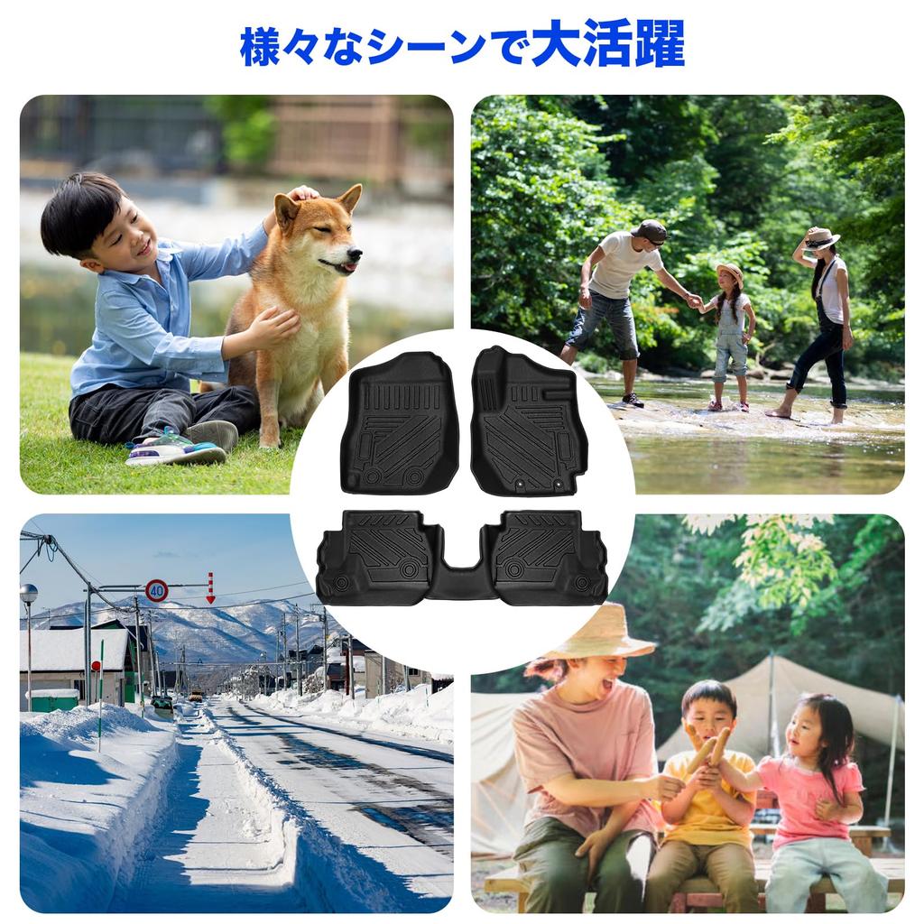 Yimeida Floor Mats for Suzuki New Jimny and Jimny Waterproof 3D Car Mats with Rubber Floor 3D TPE Floor Carpets for Jimny Custom Interior Driver and