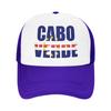 Cabo Verde Flag Mesh Sun Hats  Unisex Women Print Trucker Hat Spring Street Style Outdoor Sports Adjustable Snapback Cap