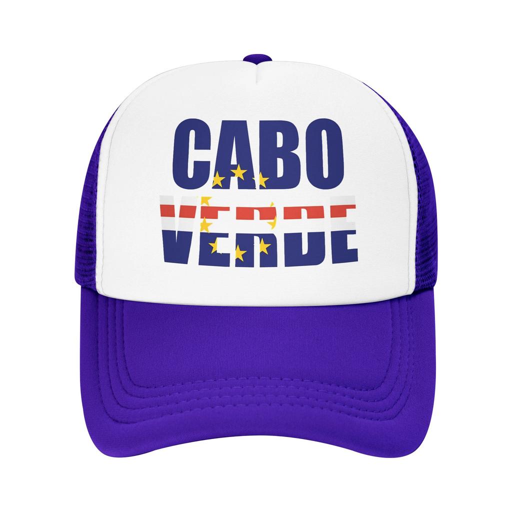 Cabo Verde Flag Mesh Sun Hats Unisex Women Print Trucker Hat Spring Street Style Outdoor Sports Adjustable Snapback Cap