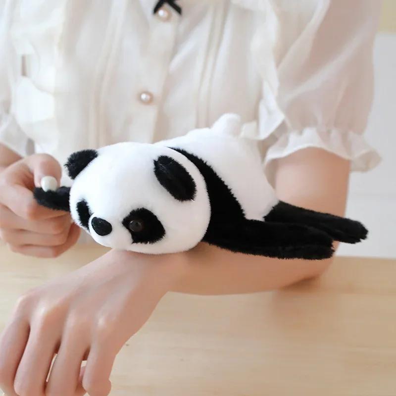 Creative Plush Popping Circle Panda Clip Black White Hugging Panda Curtain Clip Stuffed Animal Doll Souvenir Christmas Gifts