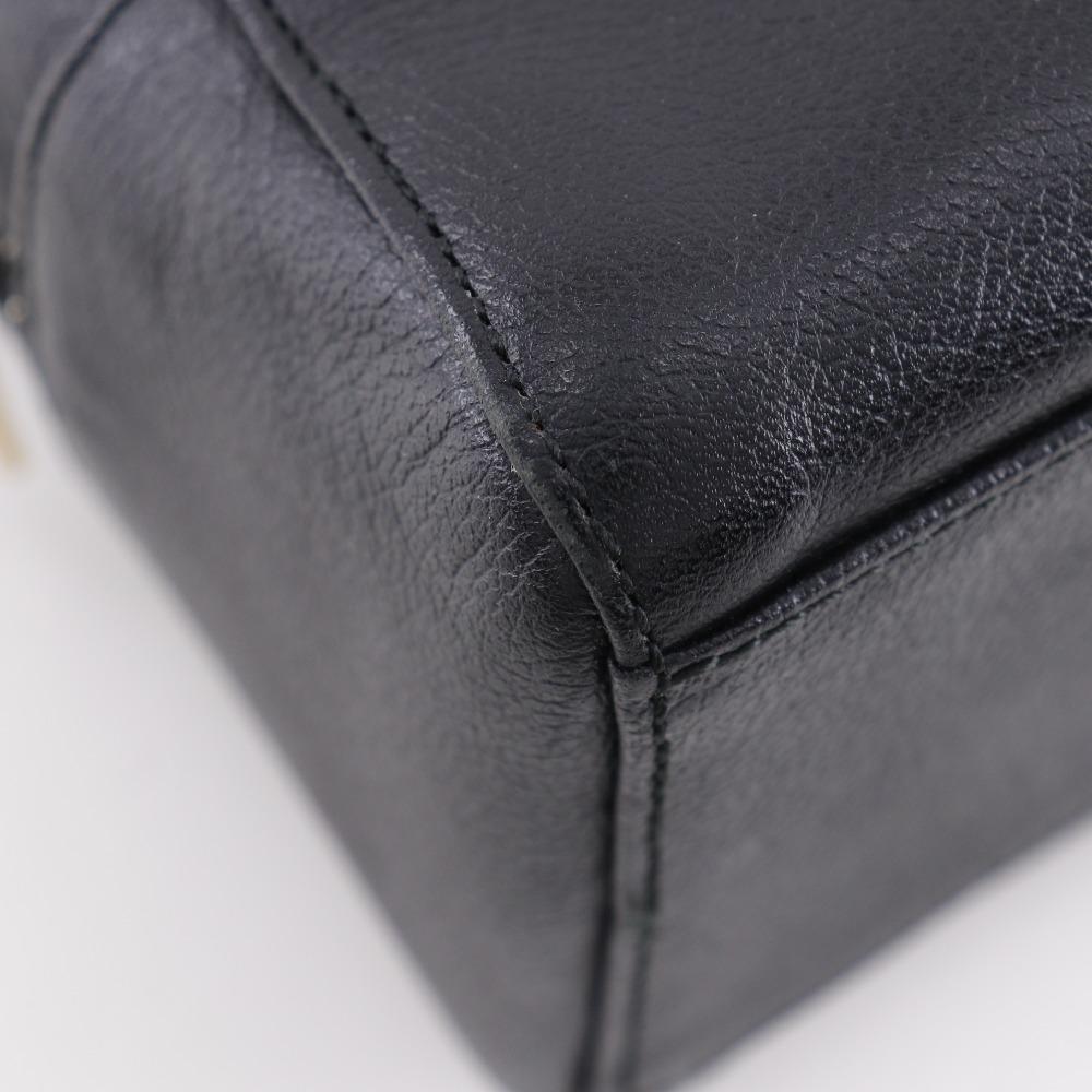 BURBERRY Shibo leather Handbag Nova Check black leather Women Used