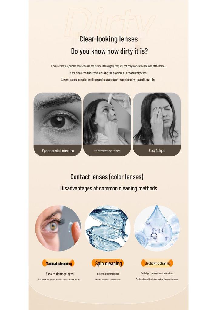 Compact Sonic Contact Lens & Glasses Cleaner