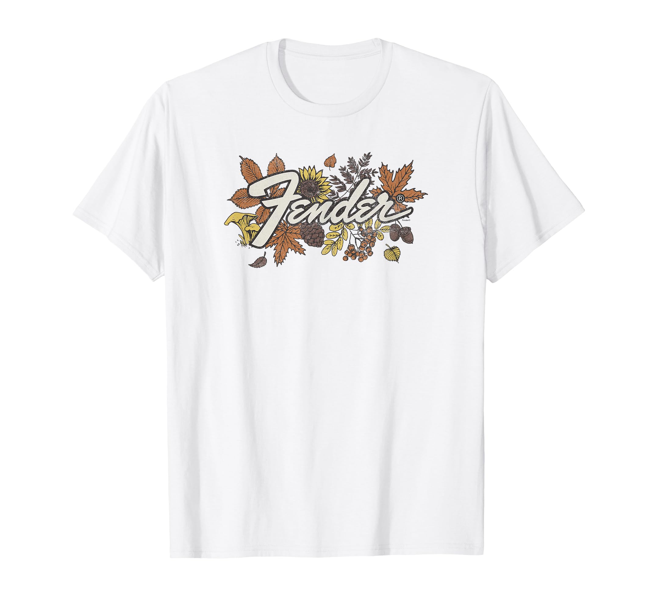 

Fender Guitar Leaf Logo Centered T-shirt білий