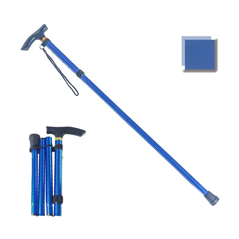 1Pc Climbing Cane, Retractable Folding, Hiking Cane, Non-slip Cane, Senior Strengthening Adjustable 5-section Cane