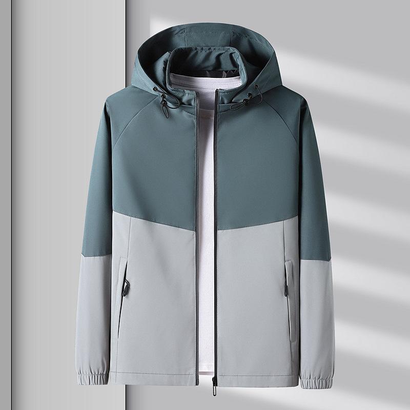 

Весенне-осенняя мужская повседневная куртка с капюшоном Slim Fit Business Trend Outwear 5XL зелёный