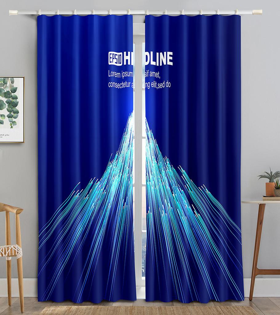 Technology Particle Vortex Light Filtering Line Blackout Window Panel Curtain Living Room Room Bedroom Bathroom Kicthen Door Cupboard Decor Hooks