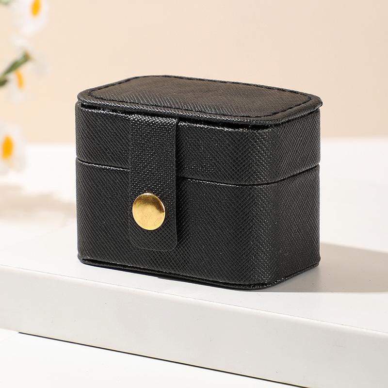 

1/4pcs Portable Small Jewelry Storage Bag Travel Simple Leather Ring Necklace Earrings Storage Box Organizer Display Gift Box 1pcs