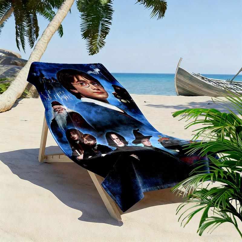 Magic School Story Print Beach Towel, Large Soft Quick Dry Towel for Beach Camping Swimming