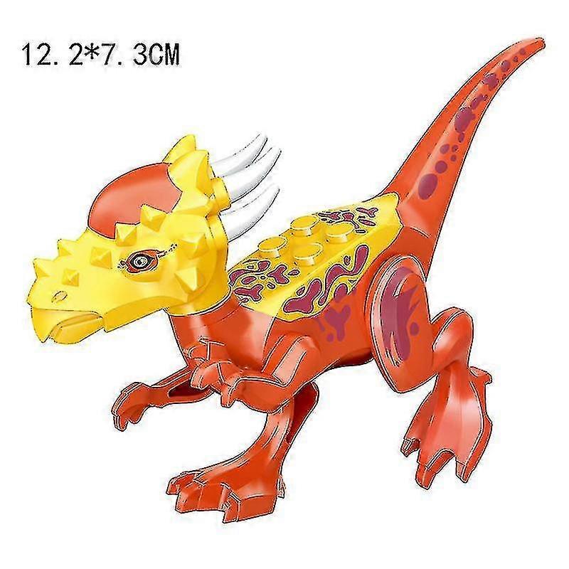 9pcs Jurassic Dinosaur Building Blocks T-rex Velociraptor Mosasaurus Triceratops Action Figures Kids Toys Gifts