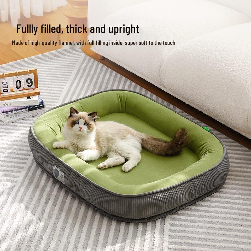 Cozy Washable Pet Bed - Winter Warmth for Cats & Dogs