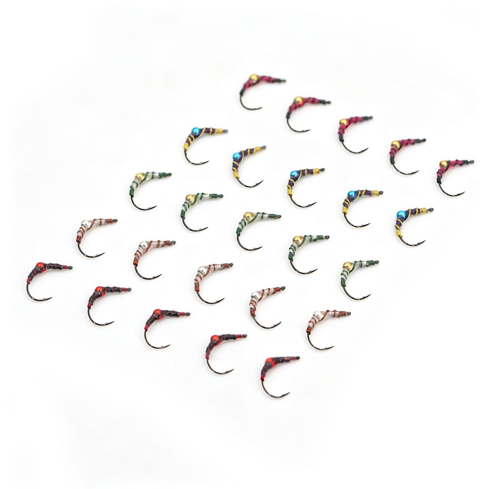 #9 Brass Bead Epoxy Chironomid Buzzer Nymph Fly, Midge Pupa Fast Sinking Fly Fishing Flies for Trout Grayling Bass