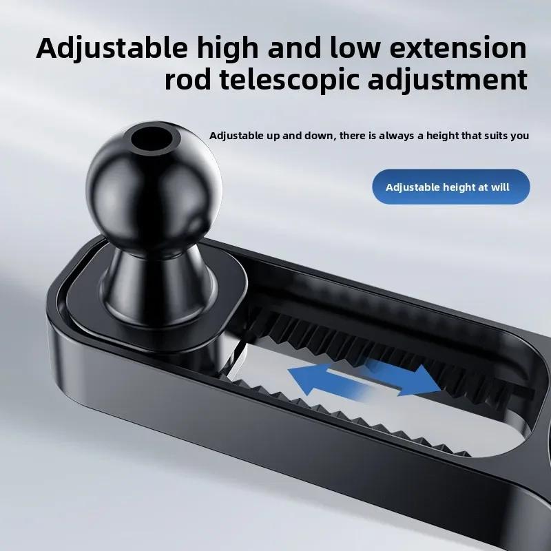 Telescopic Adjustable Vehicle Mobile Phone Bracket 360 Degree Rotating Vehicle Bracket Extension Rod Bracket Accessories