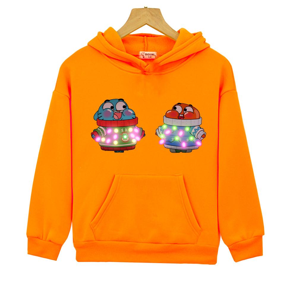 

The Wonderfully Weird World of Gumball Hoodies for Boys Kids Cartoon Print Sweatshirts Children Clothing Girls Clothes Tops 140 помаранчевий