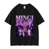 Korean Band Mingi Ateez Print Graphic Tee Shirt Unisexs Hip Hop Kpop ONeck Clothing Tshirt Unisex 100 Cotton Oversized T Shirts