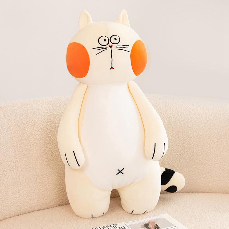 

Creative expression kitten doll plush toy cute big face cat big flower cat doll birthday gift 75cm（0.6kg）