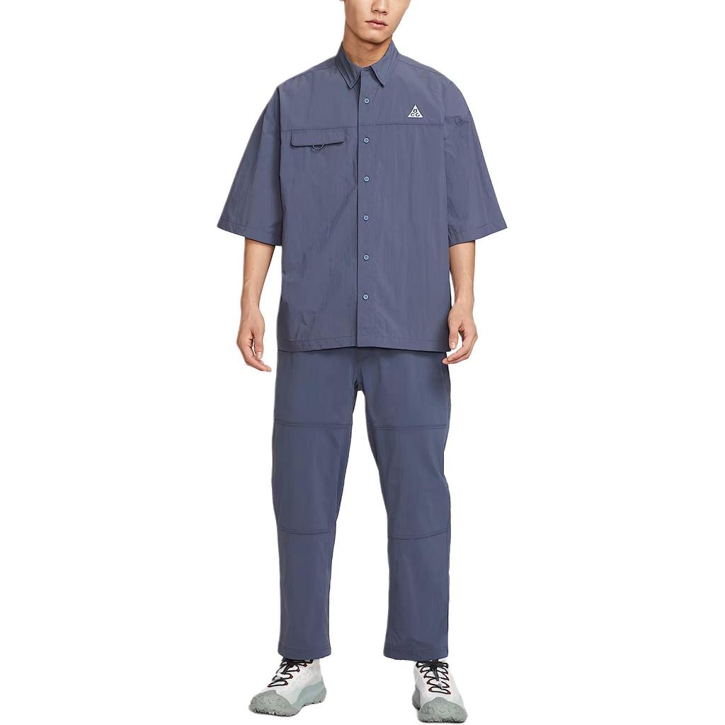 Nike ACG 'Orb Weaver' Camicia Repellente da Uomo Blu Fulmine/Blu Fumo/Bianco Summit HJ2884-437