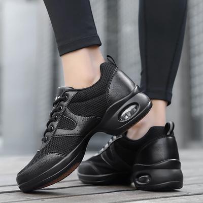 5cm High Women Dancing Shoe Air Cushion Comfort Modern Dance Sneakers Breathable Mesh Anti-slip Jazz Training Footwear