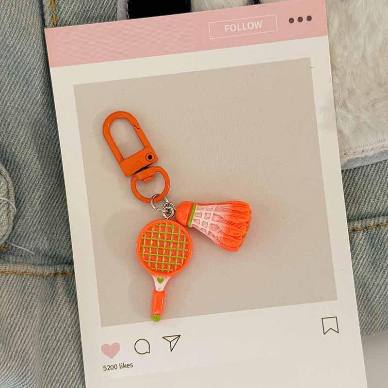 Multi-color Badminton Keychain Bag Hanging Bag Gift for Students Lightweight and Portable Decorations for Students Gifts