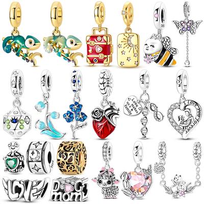 Copper Turtle Bee Luggage Pendant Charms Jewellery Fit Original Bracelet Necklace For Women Diy Gift