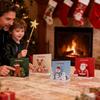 Christmas Cards For Kids 4 Pieces Santa Snowman 3D Cards Holiday Decor Paper Art For Kids Adults Friends Coworkers Teachers