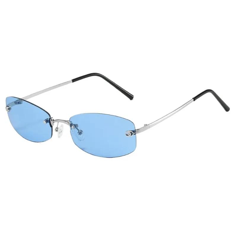 

Luxury Metal Small Frame Cat Eye Sunglasses Women Vintage Fashion Rectangle Sun Glasses Punk Sexy Shades 1PC