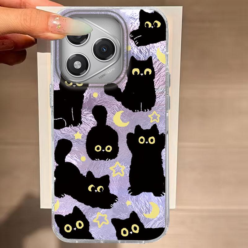 Hülle für Honor 400 Lite 200 Pro 200Lite X9c X9a X8b X8a 5G Handyhülle Katze Cartoon Farbverlauf für Honor 200 Schützende Rückseitentaschen