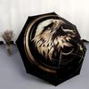 1pc Golden Eagle Emblem Umbrella with Plastic Handle,Suitable for All Seasons Umbrellaptys26017