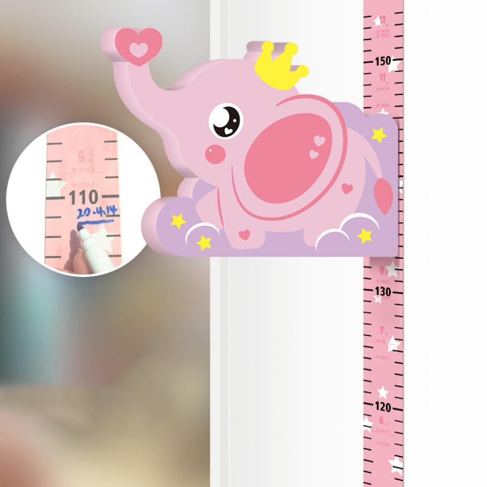 Removable Elephant Height Ruler Cute Wall Sticker Growth Chart  Bedroom