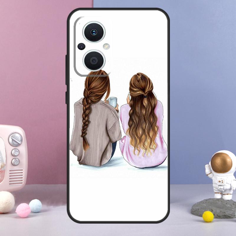 Best Friends BFF Matching Funda For OPPO Reno 14 F 11F 12F 13F 10 11 12 13 Pro 7 8 Lite OPPO Find X8 X6 X5 X9 Pro Case