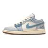 Jordan Air Jordan 1 Low SE Endless Summer Cushioning, Wear Resistant Low top Basketball Shoes GS White Blue FZ5046-041(Team196-)