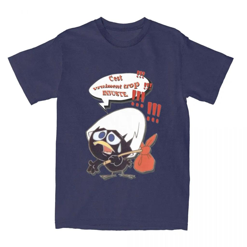 Calimero Cartoon Chicken T Shirt for Men Cotton Casual T-Shirts Round Neck Italian Tv Tees Short Sleeve Tops Printing Streetwear