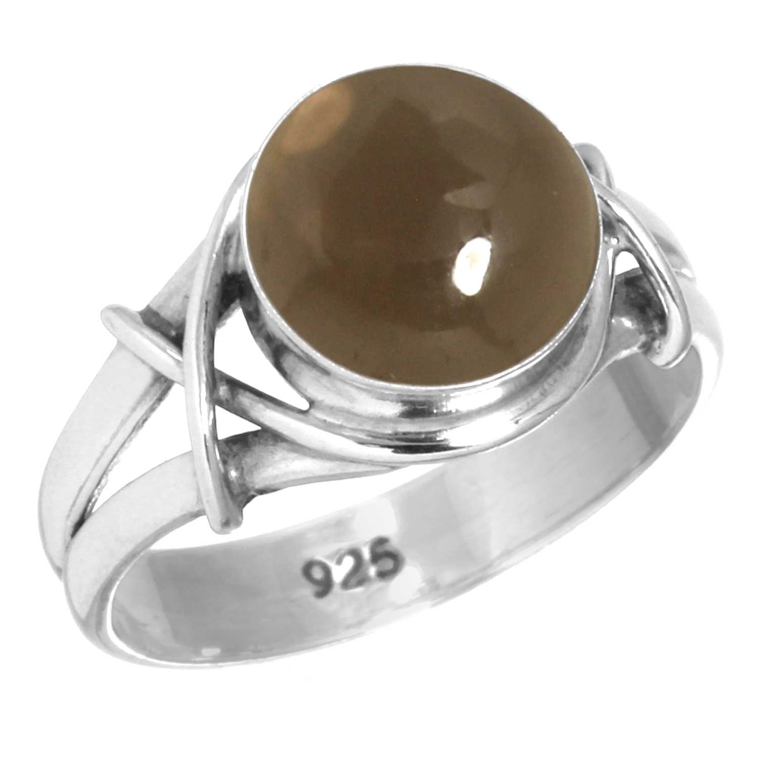 

Кольцо из стерлингового серебра 925 пробы Женское Драгоценный камень Ручная работа Ювелирное изделие Подарок на День дружбы Малахит Лунный камень Розовый кварц Красный камень Дымчатый топаз Тигровый глаз Коктейльное 12 дымчатый топаз