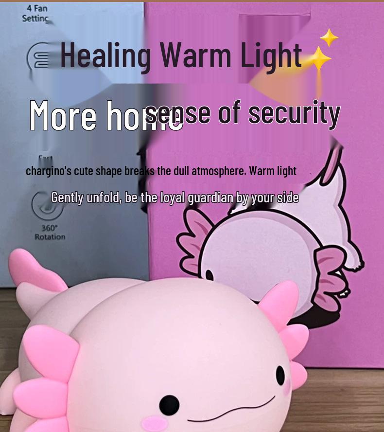 Axolotl Silicone Night Light - Creative Bedside Atmosphere Lamp & Gift Ornament