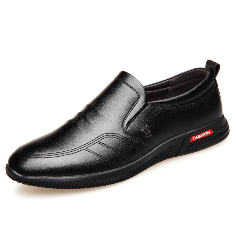 Autumn and winter men's leather shoes men's business heightening men's shoes invisible inner heightening men's shoes trend low-top sports and leisure