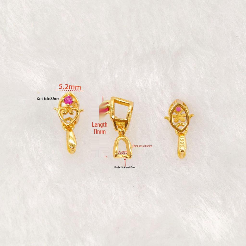 2025 Jade Pendant & s925 Silver Guanyin Buddha Clip Necklace Accessory