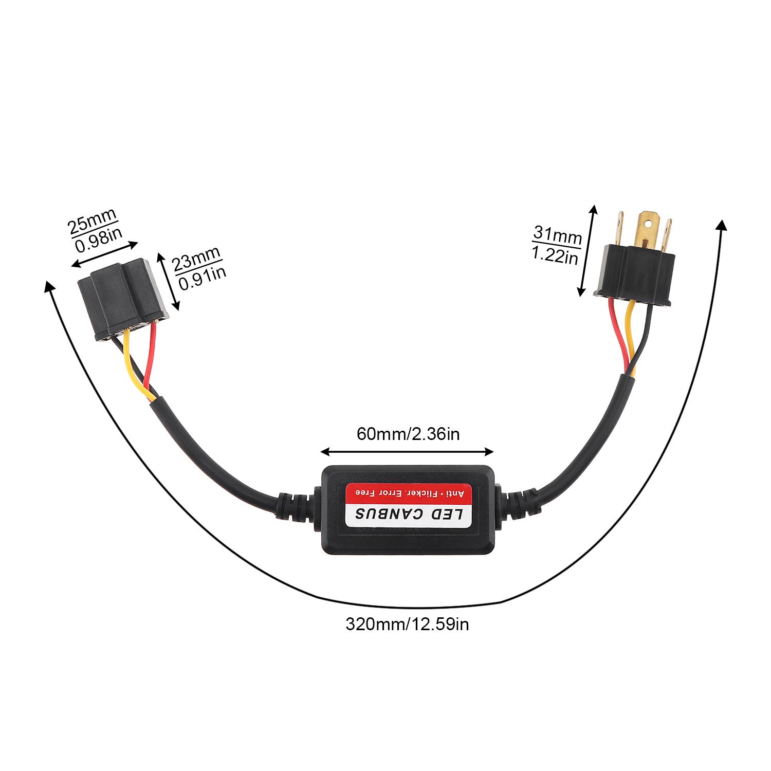 

2шт светодиодные автомобильные фары Canbus декодеры резистор анти мерцание комплект для преобразования безошибочный декодер H1 H4 H7 H8 H11 H13 H4 9003