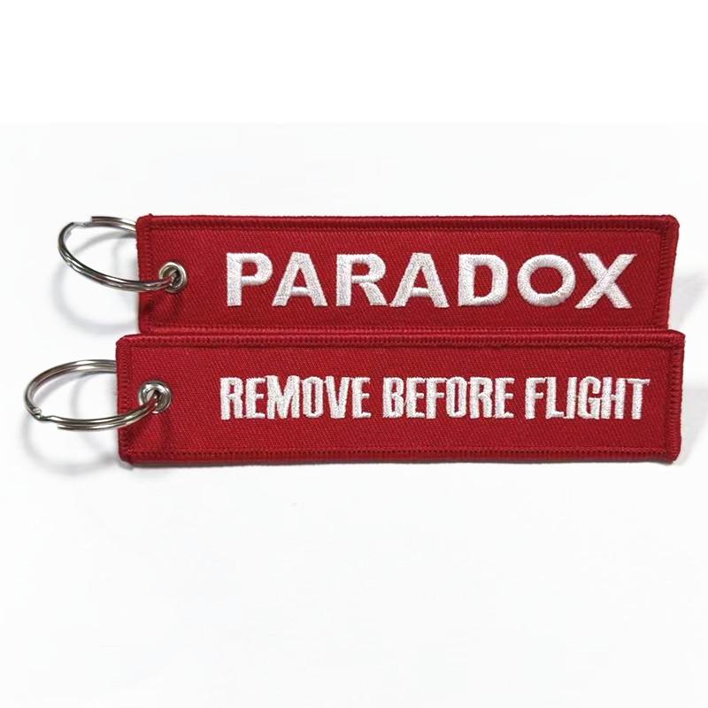 Aviation Double-Sided Embroidered Keychain – High-Density Polyester ID Holder