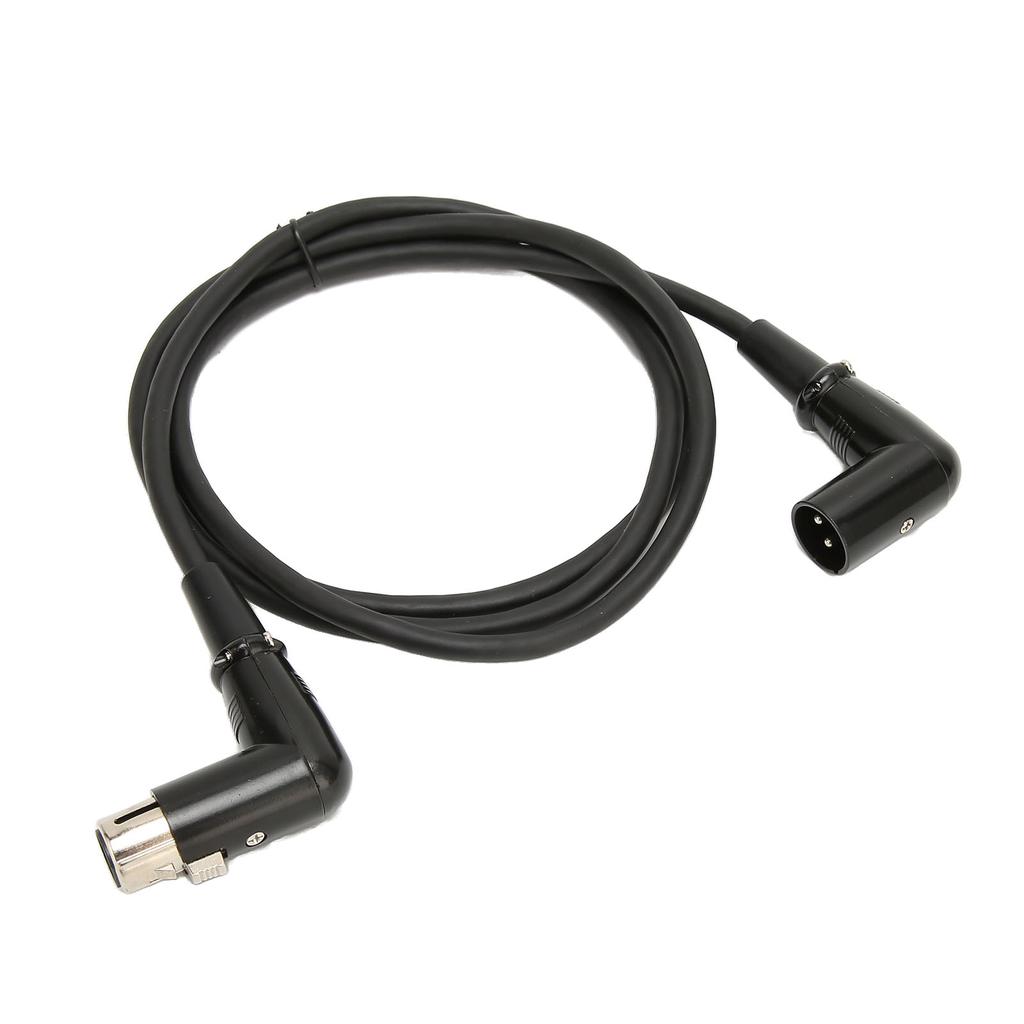 XLR Male To Female Cable 3 Pin OFC Conductor XLR Male Right Angle To Female Right Angle Microphone Cable