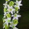 43cm Artificial Flowers Rose&lily Wall Arches Decor Artificial Rose Lily Flowers Party Stage Supplies Table Centerpiece Decor