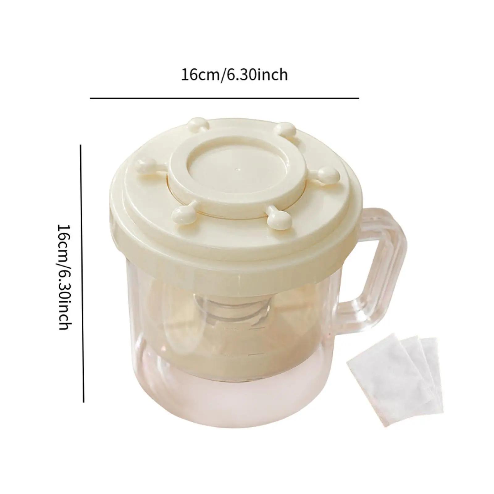 Сито для йогурта с мелкой сеткой сепаратор сыворотки с крышкой для фильтрации молока сока сыра для хранения в кухонном шкафу холодильнике бежевый 6200₽